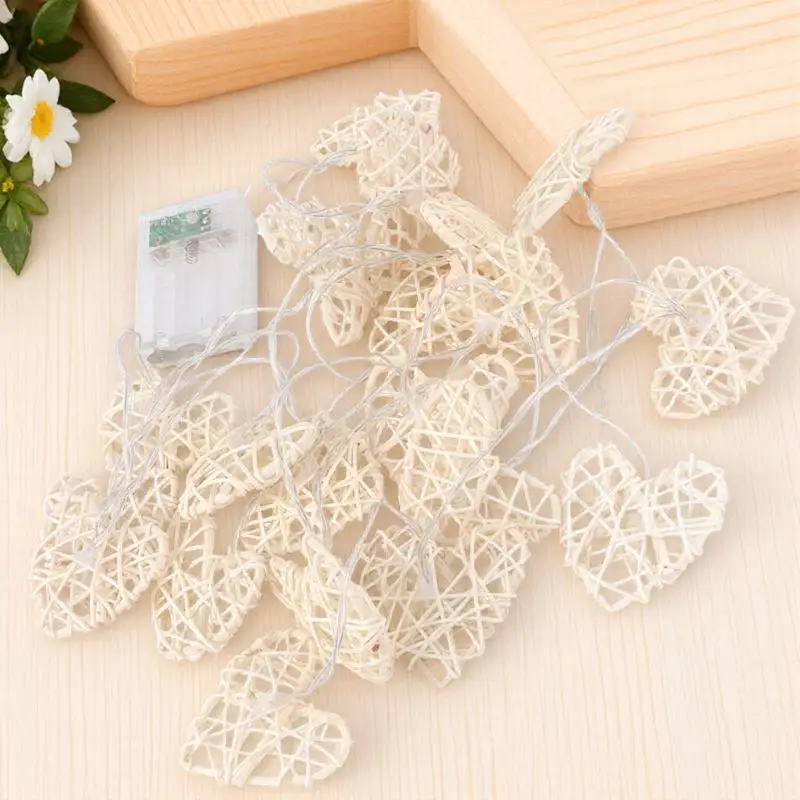 

2.5M Heart Shaped Led String Light Warm White For Wedding Party Decor Photography Festival Christmas Decoration