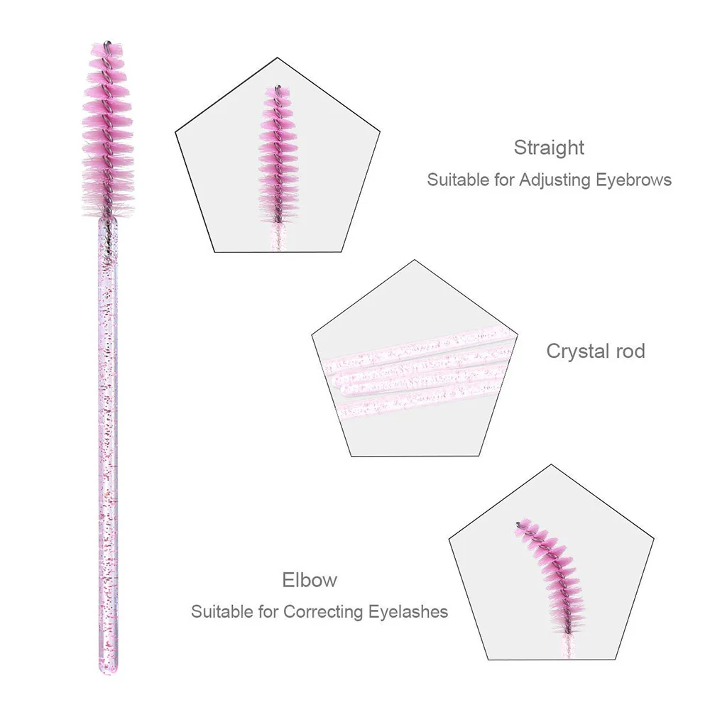 Vente en gros de 500 brosses à cils pour salon de beauté, outils de maquillage, brosses jetables individuelles pour l'application de faux cils