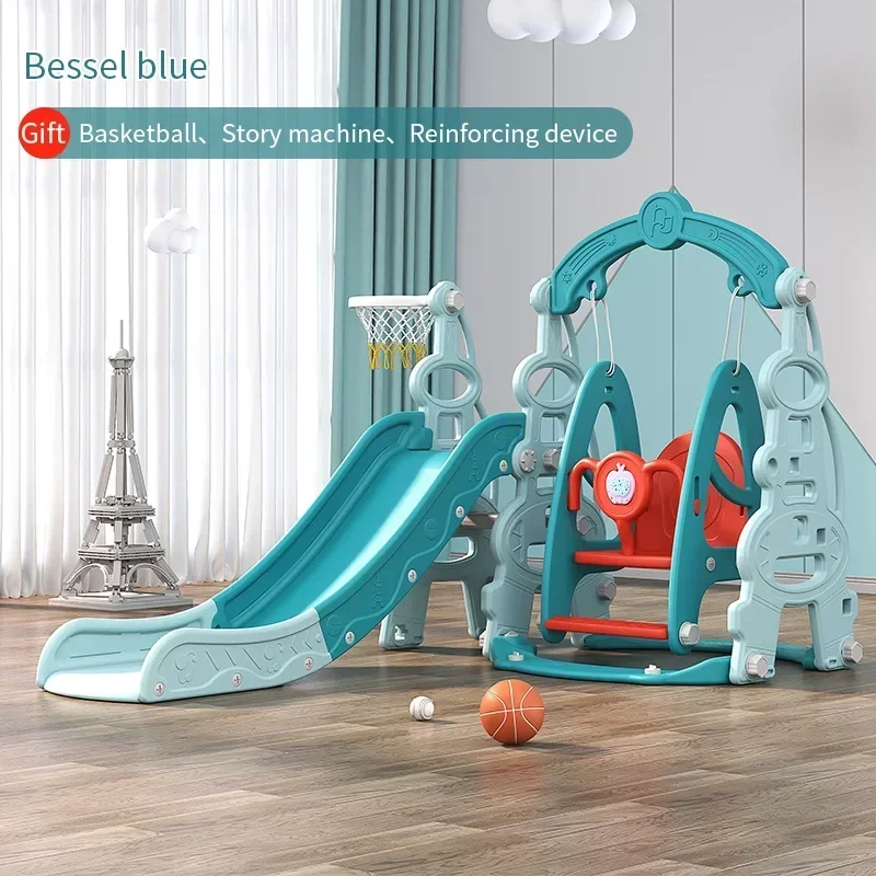 Hot Selling  Indoor Slide With Swing Set Toys combination Playhouse Plastic Sliding  for baby playground equipment