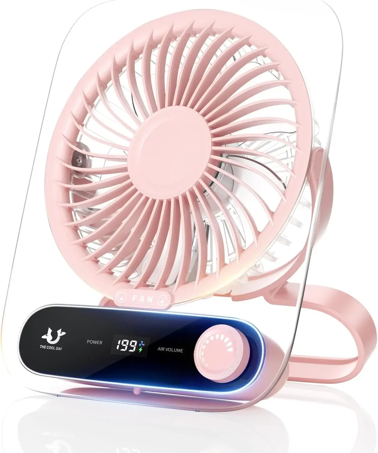 

Маленький настольный вентилятор, тихий, ультратонкий, 1-199 скоростей, портативный, для путешествий, для сна, со светодиодным дисплеем, 12 часов, на батарейках-180 ° Широкоугольный