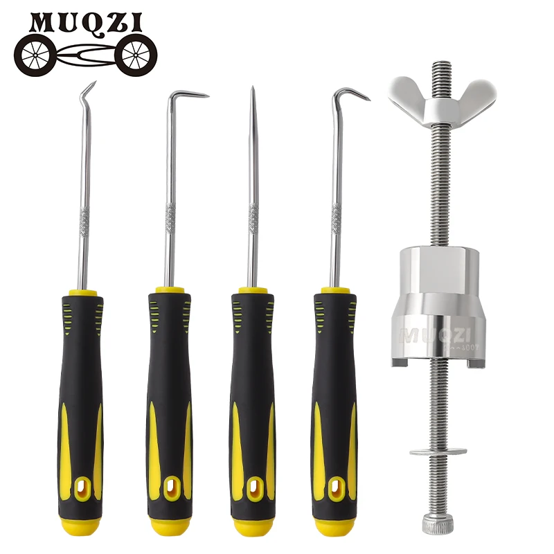 

MUQZI Bike Pick Hook Tool For Fork Oil Seal O-Ring Springs Puller Remover MTB Road Bicycle Hub Freehub Body Removal Install Tool