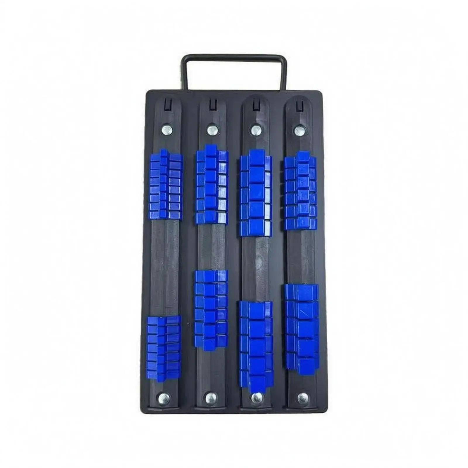 Metal Socket Organizer Tray Black Foundation Socket Organizer with Handle Spring Loaded Clips