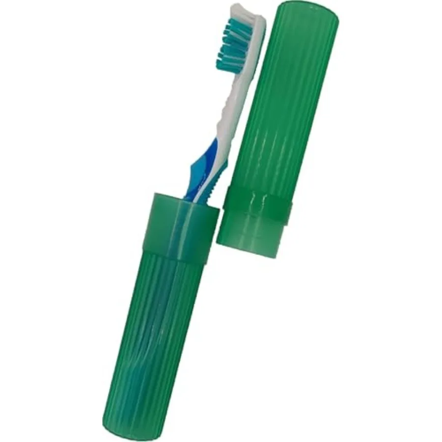 Toothbrush Covers and Soap Box Set - Matching Colors - Tooth Brush Cover Cap, Soap Dish Travel, Soap Dish Holder Travel - Plast