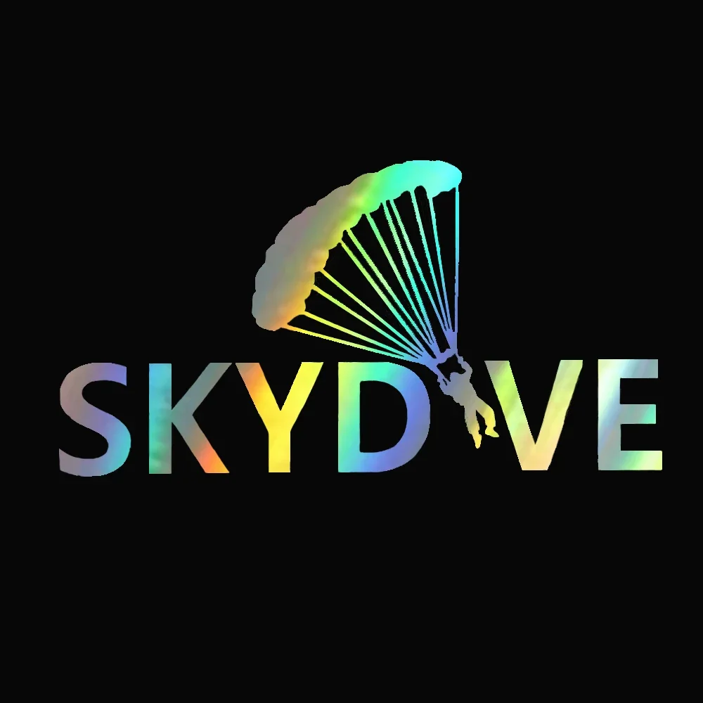 Creative Skydive Parachute Graphic Self-Adhesive Decal UV Resistant Waterproof Sticker For Car Motorcycle Helmet Decor view 3