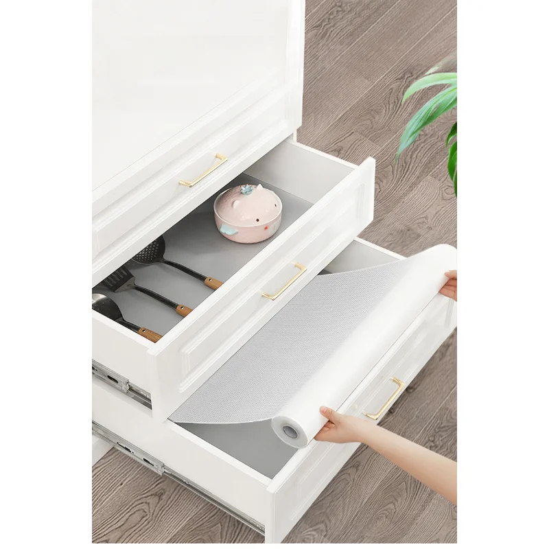 ZK30 Waterproof Pad Shelf Drawer Liner Cabinet Non Slip Table Cover Mat Refrigerator Pad Tablecloth Moistureproof Kitchen Mat