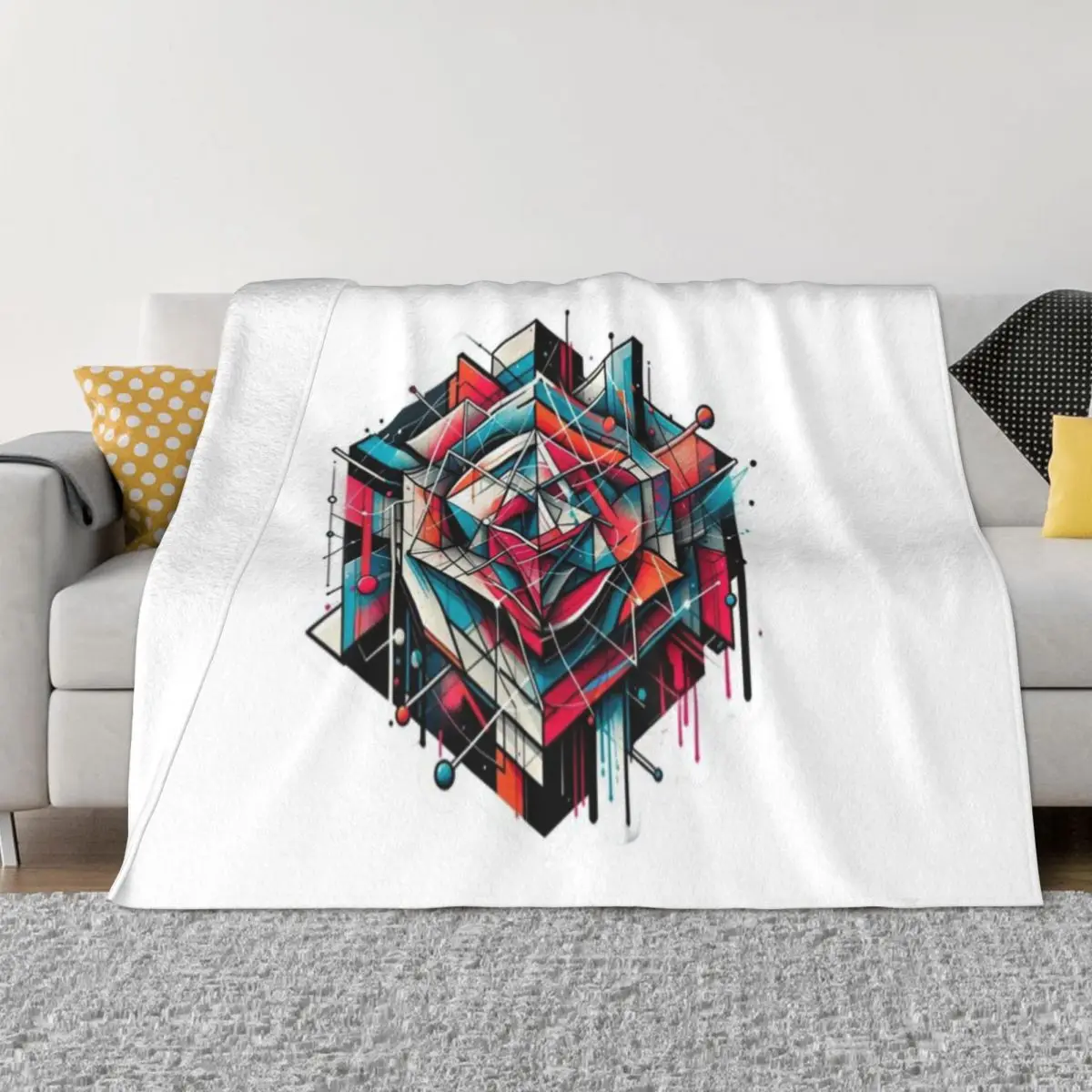 Regalo personalizado Abstract Dimensional Nexus para amigos, manta de microfelpa ultrasuave de calidad cálida
