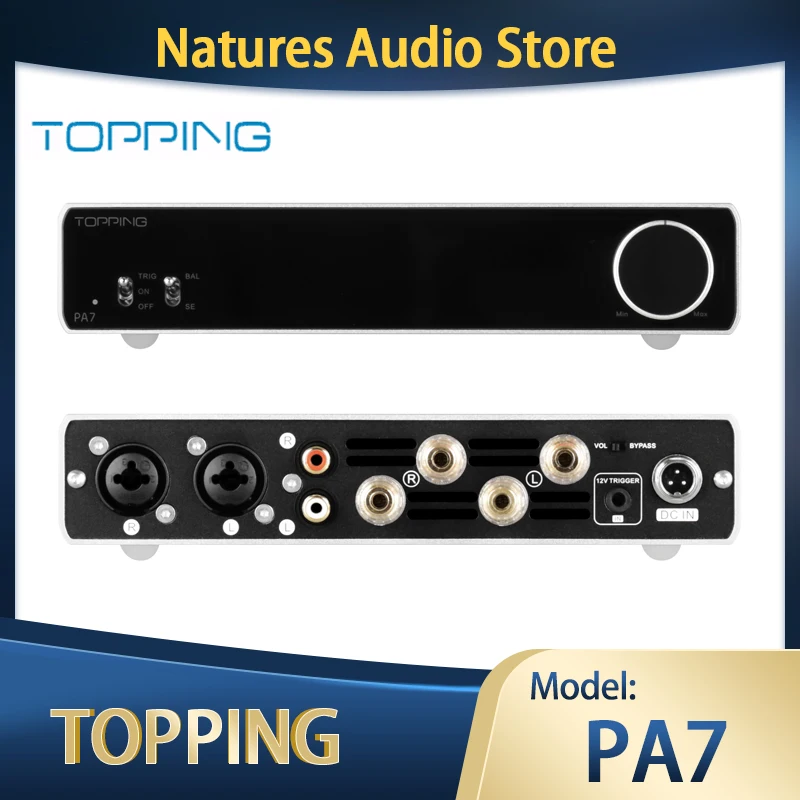 

TOPPING PA7 HIFI Desktop Power Amplifier PA7 Plus Balanced XLR Power Amp Mono 210W Or 300w Output Power PA7plus E70 VELET E70V