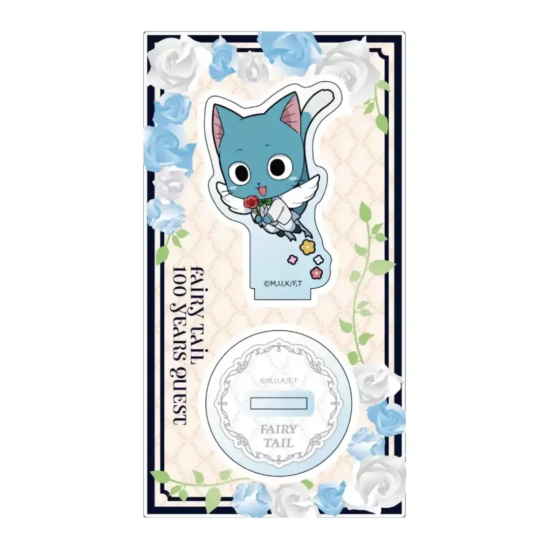 Fairy Tail 100 Years Quest FT Levy Happy Natsu 10cm Acrylic Standee Keychain Double Sided Anime Desktop Figure Ornament Fan Gift