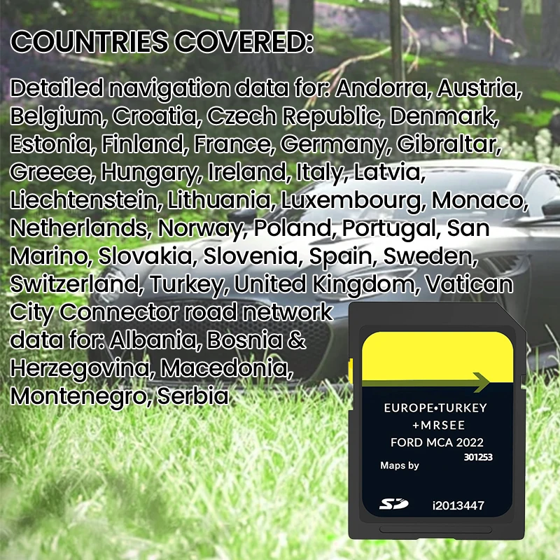2022 GPS SD Card for Ford MFD SYNC 1 Navigation SD Card Satellite Nav Update Carnival Focus KUGA, TRANSIT Europe New Map
