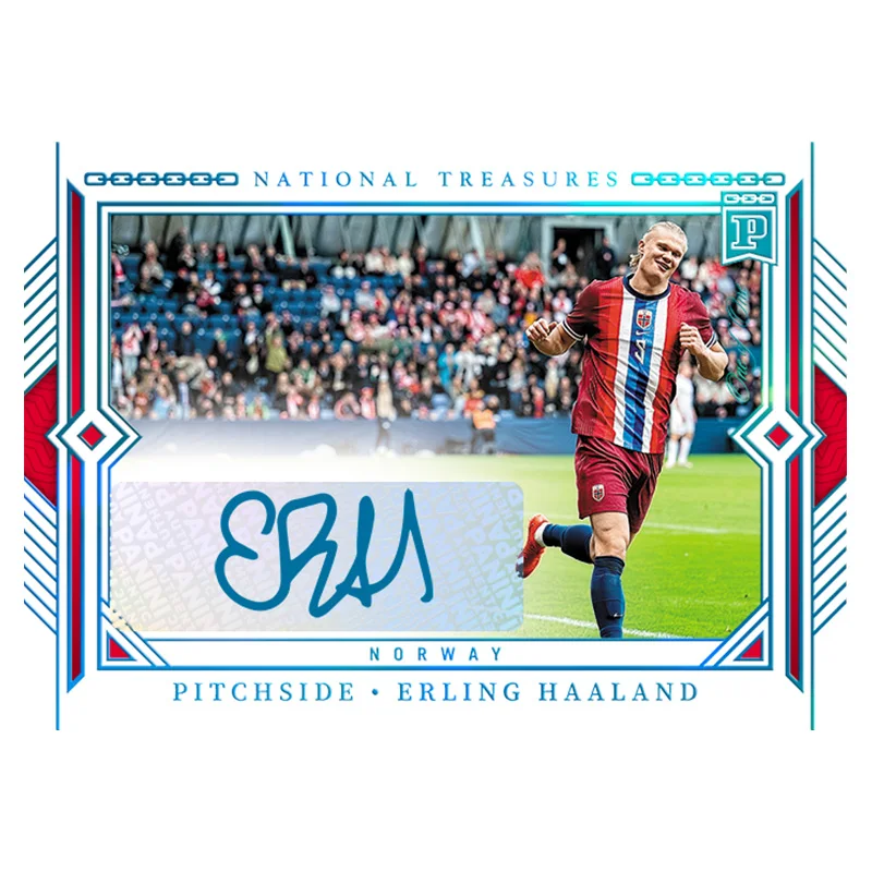 Panini 2024 trésors nationaux Messi Haaland Lautaro Palmer Griezmann Owen bricolage Football Star cartes à collectionner cadeau Collection