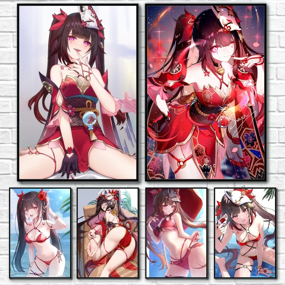 

Sparkle Honkai Star Rail Sexy Girl Poster Sticky Wall Art Printing Waterproof Home Living Bed Room Bar Aesthetic Decor