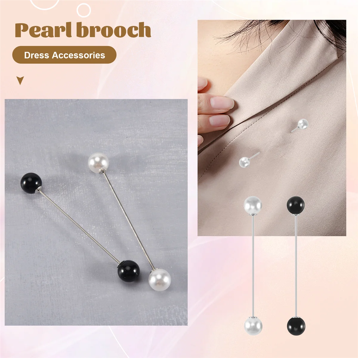 ABQR, 6 шт., зажимы для свитера, шали, платья из искусственного жемчуга, кардиган, воротник, брошь, зажим, винтажные зажимы для рубашек для женщин и девочек, декор