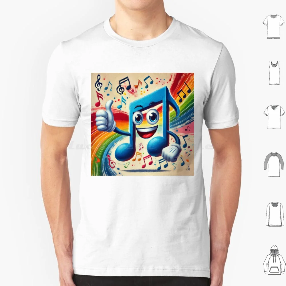 Camiseta Symphony Of Joy de gran tamaño, 100% algodón, Color de la música Joy, felicidad, nota Musical, energía, positividad, arco iris, dinámico