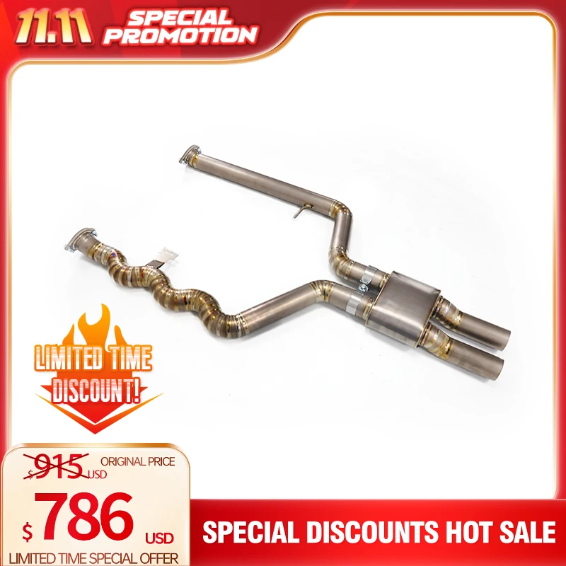 Limited Time Offer Titanium alloy equal length Mid pipe for BMW M3 M4 G8X High performance exhaust accessories