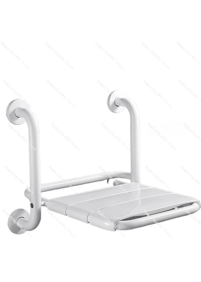

Applicable to Foldable bathroom toilet for the elderly, non-slip wall stool for the disabled, accessible armrest bath stool