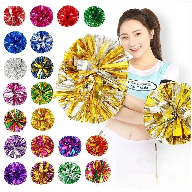 

2PC Game Cheerleading Pom Poms Hand Flower Aerobics Balls Majorettes Sports Items for Cheerleading Pompoms Cheerleader Flowers