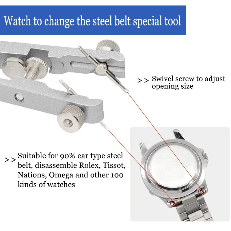 Watch Spring Bar Plier Tool Kit Spring Bar Tweezer Tool Strap Removal Repair Fix Set Watch Repair Tool for Watch Wrist Bands