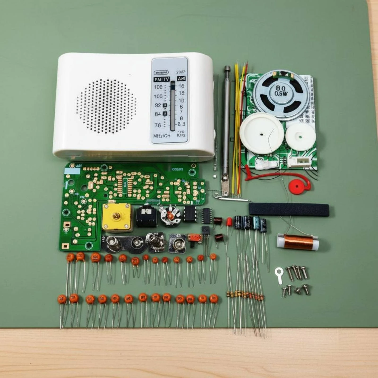 AM Frequency Modulation Radio Kit Dual Band DIY Radio Build Kit Experimental Electronic Parts for Beginners, Classroom