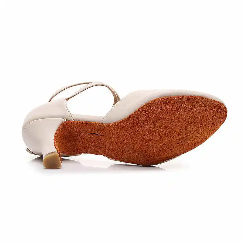 أحذية نسائية لقاعة الرقص اللاتينية بحزام على شكل حرف T للبالغين للرقص الاجتماعي التانغو اللاتيني مع نعل ناعم وبطانة مريحة