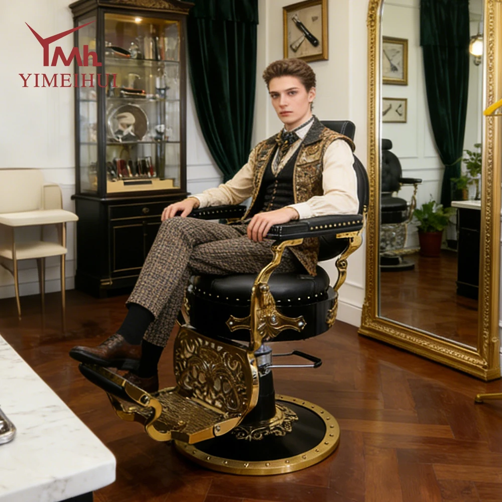 Vintage Retro Barber Chairs Modern Luxury Furniture Hair Styling Salon Equipment Barber Shop Styling Chair Professional