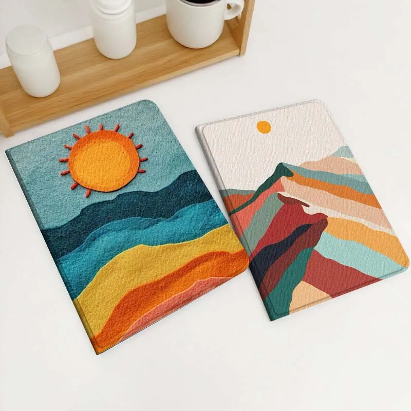 

Яркий чехол с рисунком заката для планшетов Xiaomi Redmi Mi Poco Pad 2 5 6s 7 7s Ultra Pro Max 14 12.4 12.1 дюймов, мягкий чехол для планшета, подарок