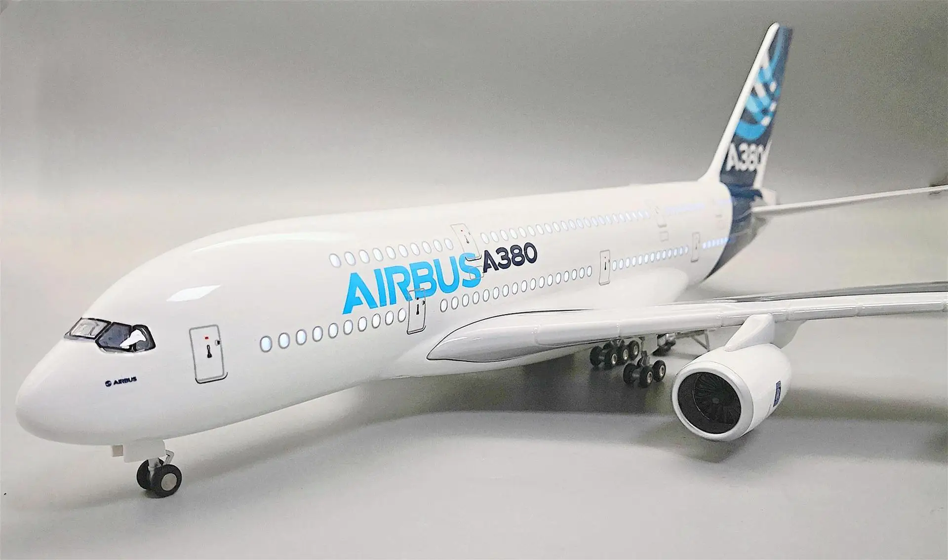 

47CM 1:160 Scale Airbus A380 Prototype Airlines Aircraft Model Die-casting Machine Souvenir Decor Collected Gift By Aviation
