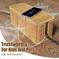652F Fiber Cable Concealer Box With Lid for Under Desk Wire Storage Organizes Office Home Electronics Cable Managements
