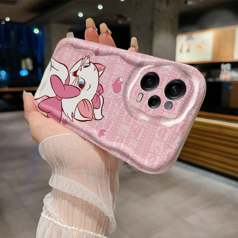 Disney Marie Cat For Xiaomi Redmi Note 13 12S 12 11S 11 10 9 8 10A 9T 9C A2 A1 Pro Plus Max Wave Oil Phone Case Shockproof