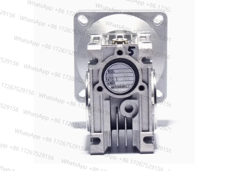 NMRV030 Worm Gear Reducer For 40W/60W/90W/120W 5RK AC Optical Axis Motor 90X90 input shaft 11mm key 4mm, Output hole 14mm