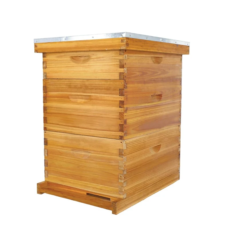 Beekeeping Equipment Factory Supply Wax Coated Beehive 3 Layer Fir Wooden Beekeeping Bee Hive