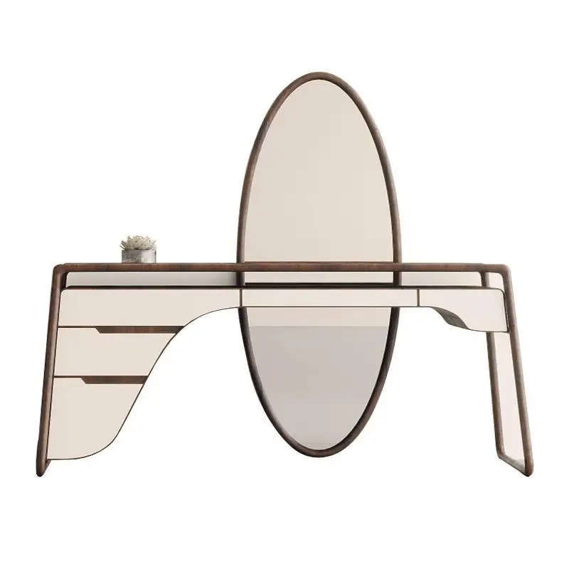 

Solid wood bedroom dresser chest desk chest integrated dressing table