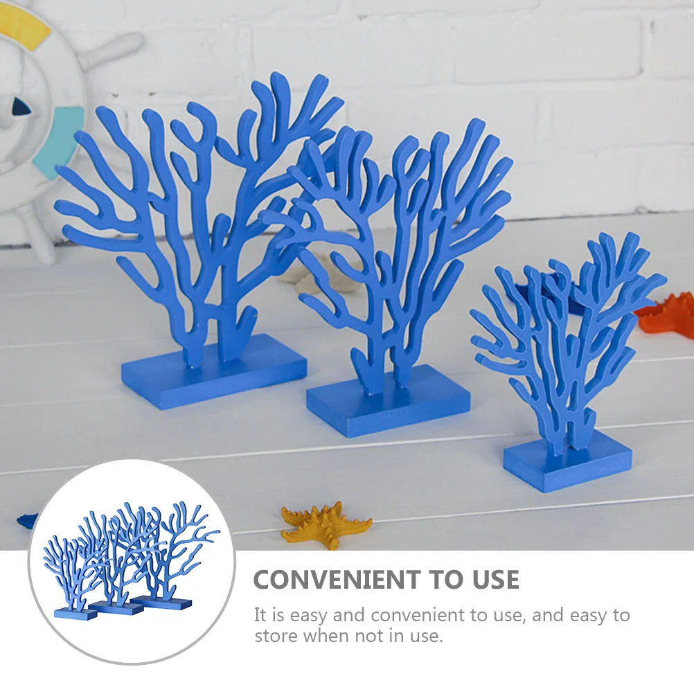 

Coral Ornaments Beach Themed Home Decor for Toy Wood Nautical Decorations Seaside