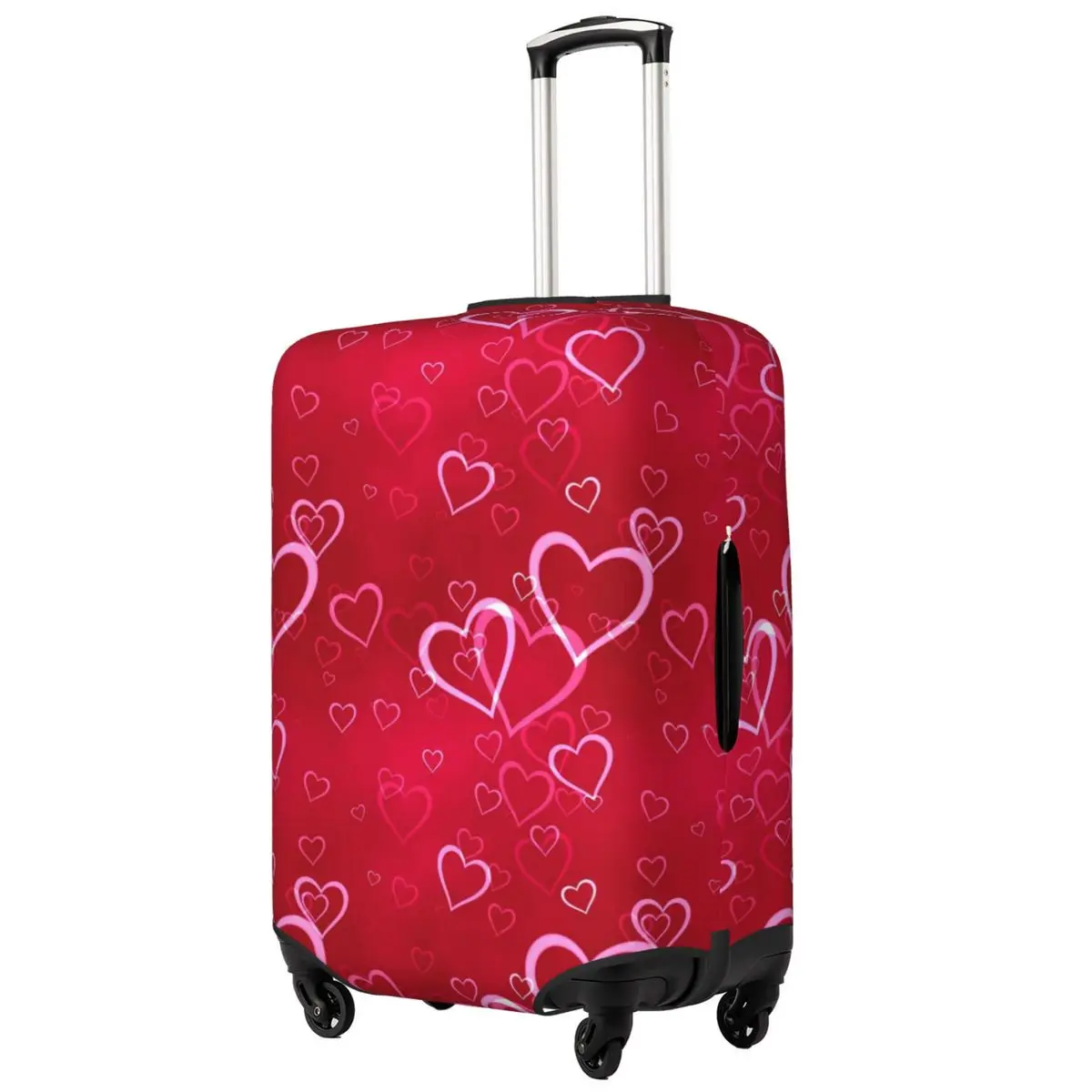예쁜 레드 하트 여행 가방 커버, 발렌타인 데이 비즈니스 보호 비행 실용적인 수하물 액세서리