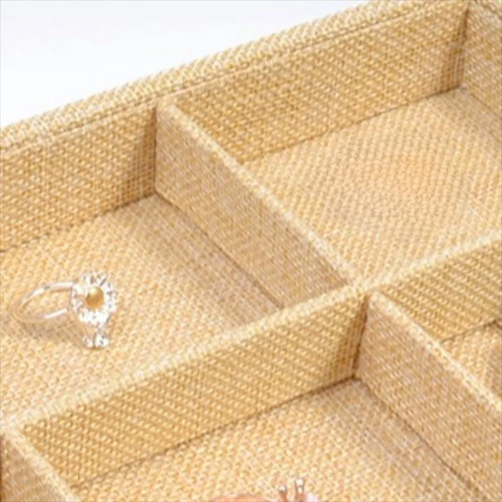 

Jewelry Plate Retro Jewelry Box Stackable Bracelet Linen Jewelry Tray Multifunctional Necklace Jewelry Organizer Home