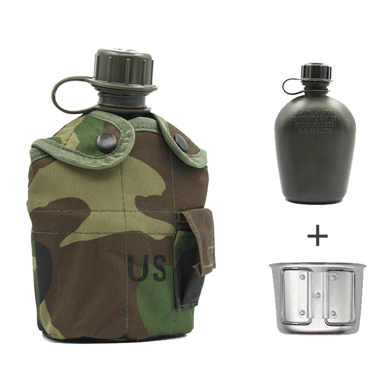 AliExpress NONE 1L Large Capacity Military Canteen Bottle Camping Hiking Cycling Backpacking Survival Outdoor Water Bottle Kettle Sports Bottles