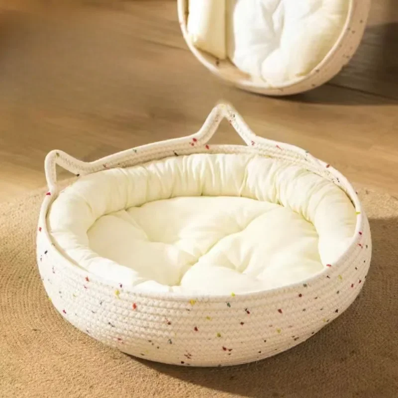 New Four Seasons General Winter Sleeping Home Pet Dog Cat Cotton Rope Cat Dog House Ear Claw Dog Bed