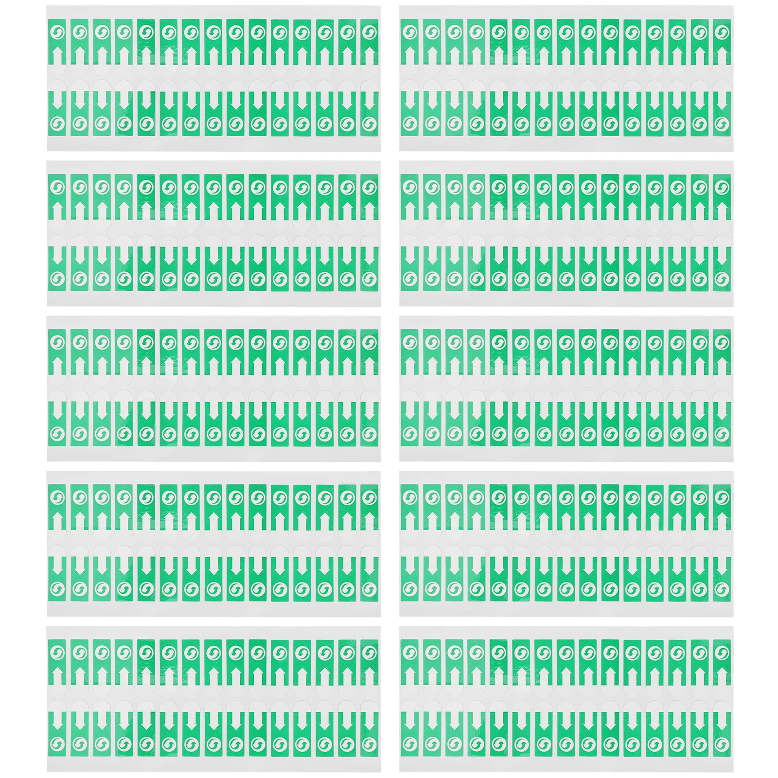 1000 Pcs Removable Adhesive Labels Arrow Stickers for Bags Envelopes Sealing Trash Non Residue Handle Design Spacing