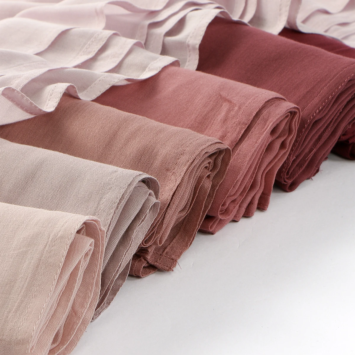 Cotton Rayon Modal Hijab Scarf For Women Long Muslim Shawl Plain Soft Turban Head Wraps For Women Headscarf Tudung
