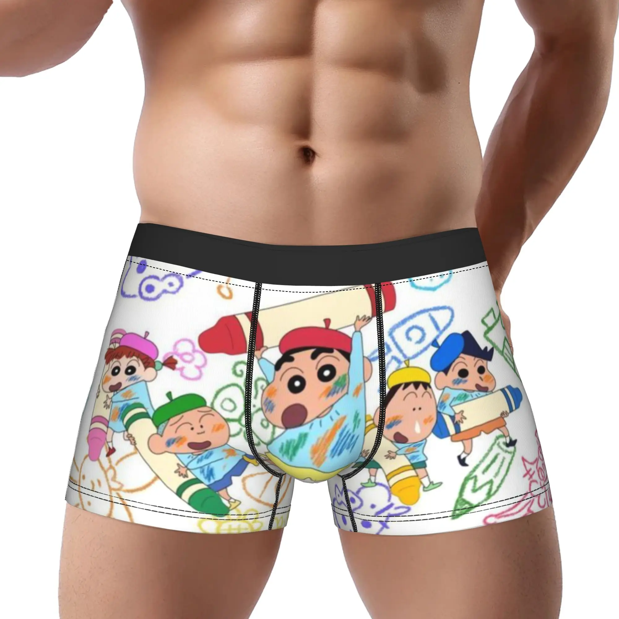 Drawing and graffiti Crayon Shin-chan Underpants Homme Panties Male Underwear Print Shorts Boxer Briefs