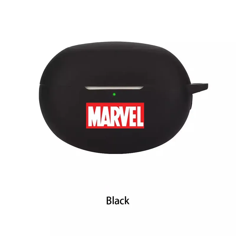 غطاء جراب سماعة أذن برسوم كرتون مارفل لهواتف Realme Buds Air5 Pro ، سماعات أذن لاسلكية من السيليكون ، صندوق شحن ، غلاف واقي مع خطاف