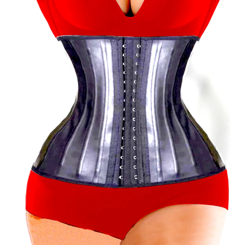 

AfruliA Fajas Colombians Latex Waist Trainer Cincher Long Torso Body Shapers Strap Belly Sheath Girdles Shapewear 25 Steel Bones