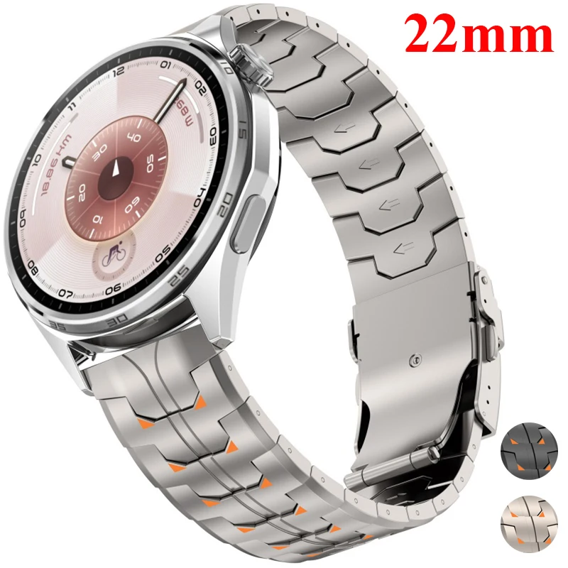 Image of 22mm Edelstahl-Armband für Huawei Watch GT 6 Pro 5 4 3 2 46mm/Ultimate 2/Amazfit GTR 4 3 2 2e/Xiaomi S5 S4 S3 S2 S1 Armband