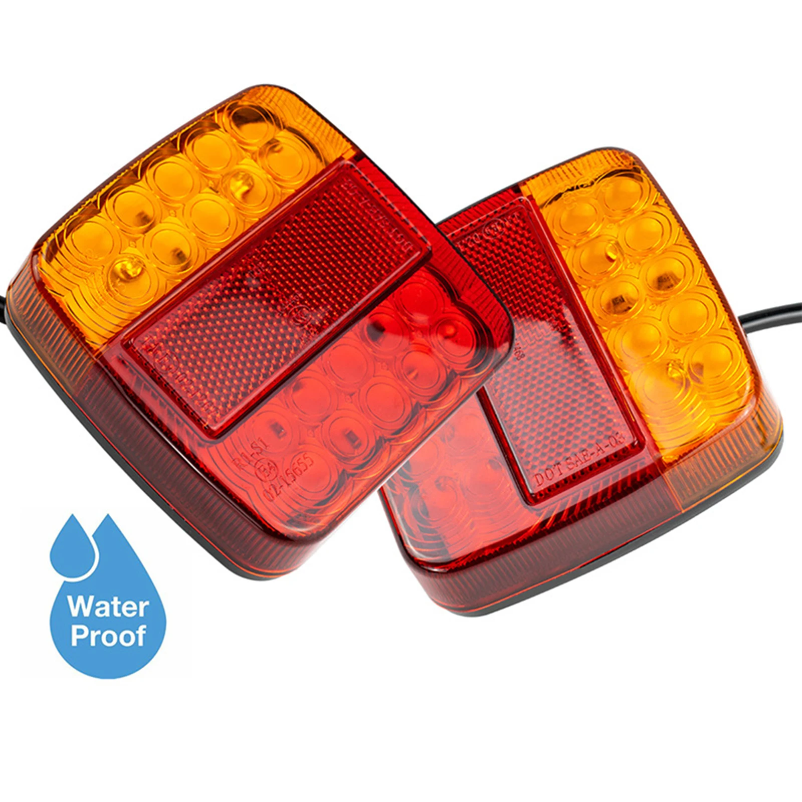 

2Pcs 12V Car Trailer Trucks Tail light Car 20 LED Rear Tail Light Running Turn Signal Rear Lamps Waterproof Tailight Parts