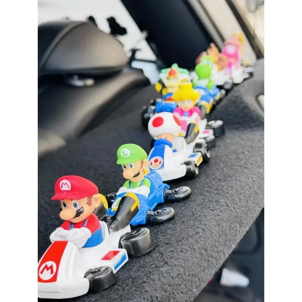 2024 baru Mcdonalds Mario Kart seri Mario Bros tokoh Karting Mainan HAPPY Food Figurine Koleksi patung Model hadiah anak-anak