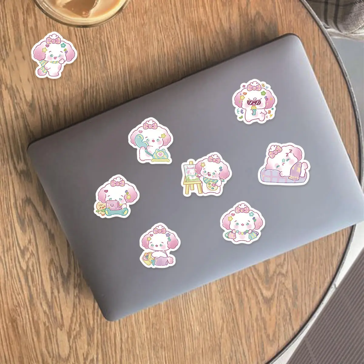 45pcs PVC Cute Cartoon Animal Kawaii Lazy Sheep Fun Collage 15 Styles, 3 of Each,Student DIY Diaries,Cups,Decoration Stickers