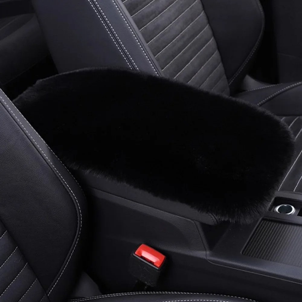 

Plush Car Armrest Box Pad Protector Cover Interior Accessories Car Armrest Mat Universal Tissue Storage Car Console Pad Cover