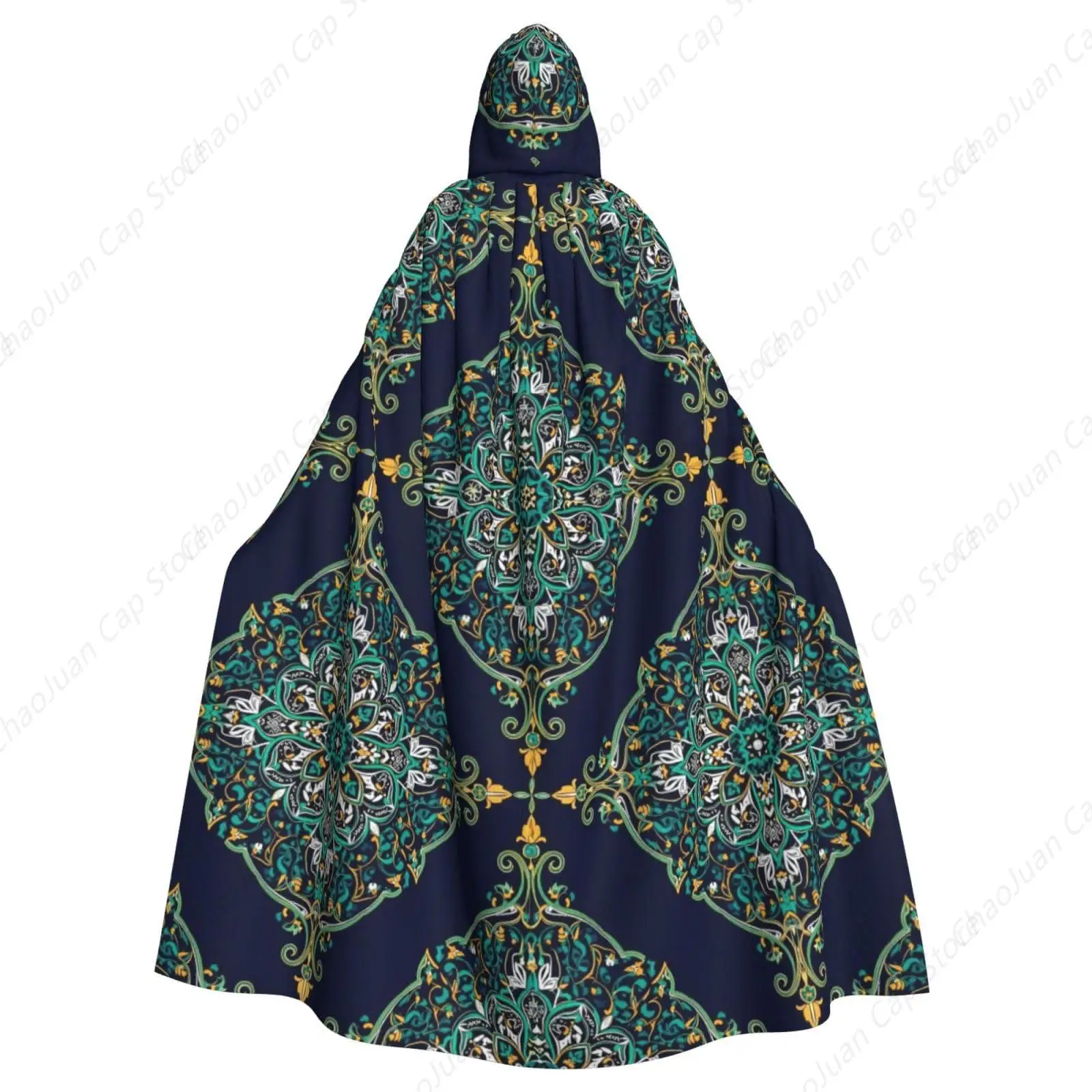 

Костюмы на Хэллоуин, плащ с капюшоном, совместимый с крутым черным пейсли, накидка ведьмы, аксессуары для косплея для вечеринок для мужчин и женщин