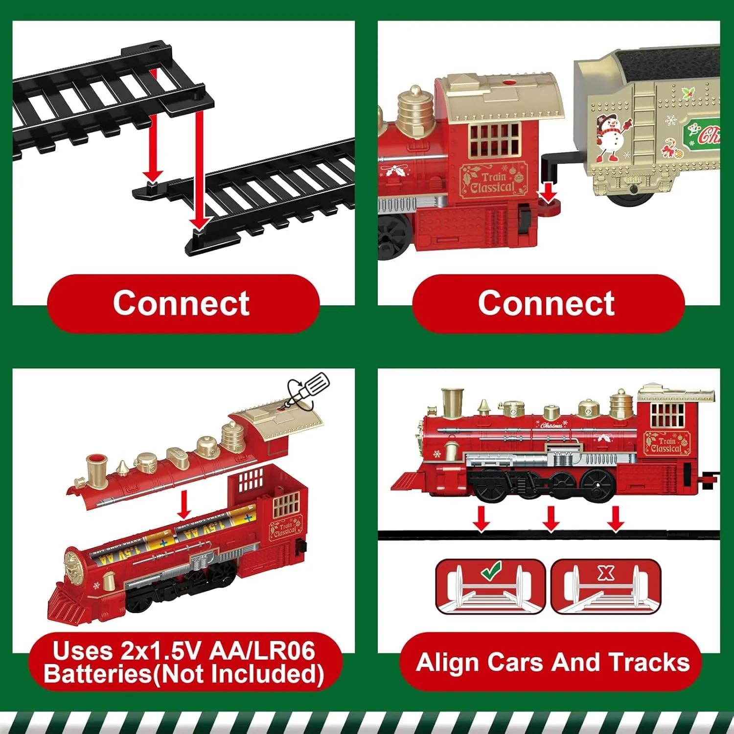 مجموعة قطار عيد الميلاد تحت شجرة عيد الميلاد لعبة قطار كهربائي للأطفال لعبة قطار مع هدايا قطار عيد الميلاد الخفيفة والصوت