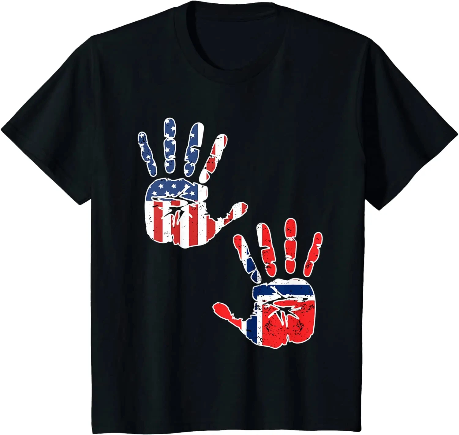 USA Norway Handprint Flag Proud Norwegian American Heritage T-Shirt. Summer Cotton Short Sleeve O-Neck Unisex T Shirt New S-3XL