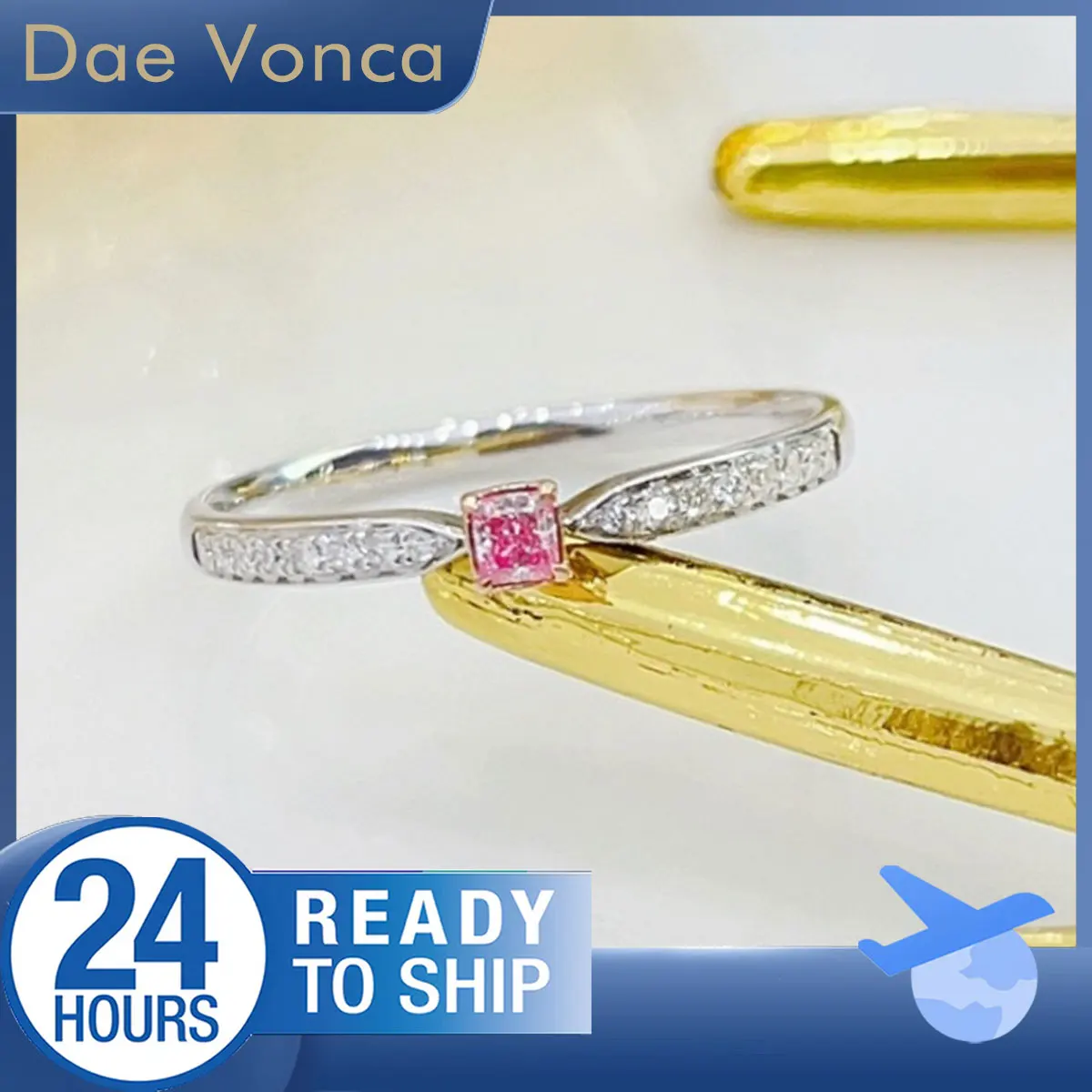 

Кольцо с бриллиантом Sidestone из белого золота 18 карат, всего 0,16 карата, кольцо с натуральным розовым бриллиантом, коническое кольцо с бриллиантом на хвостовике для женщин